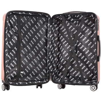Troler mare extensibil Lee Cooper LC32203, policarbonat, 4 roti duble, cifru, 77 cm, rose - Img 2