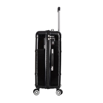 Troler mare extensibil Lee Cooper LC32203, policarbonat, 4 roti duble, cifru, 77 cm, negru - Img 3
