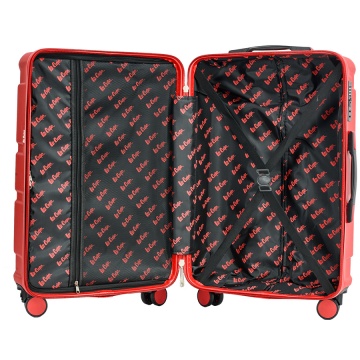 Troler Mare Lee Cooper London, ABS, 4 Roti Duble, Cifru, 76 cm, Argintiu - Img 2
