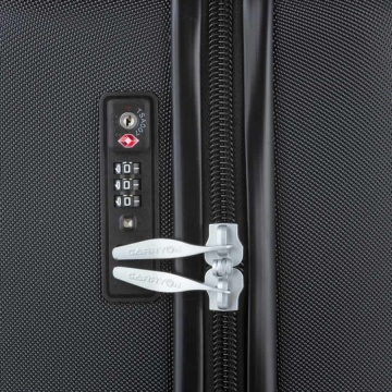 Troler Mare, Policarbonat/ABS, 4 Roti Duble, cifru TSA, CarryOn Skyhopper, 78.5 cm, Negru - Img 5