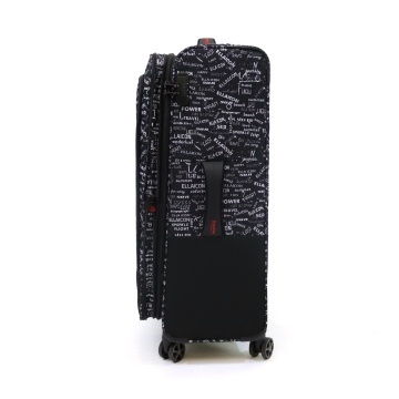 Troler Mare Poliester 4 Roti Duble Ella Icon Urban Textil 2594 - 80 cm Negru - Img 5