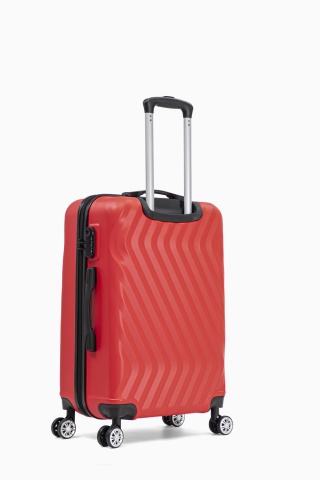 Troler mediu Aventor AV104, 67x43x25 cm, bagaj de cala, 100%ABS, cifru, 4 roti duble 360°, rosu - Img 18