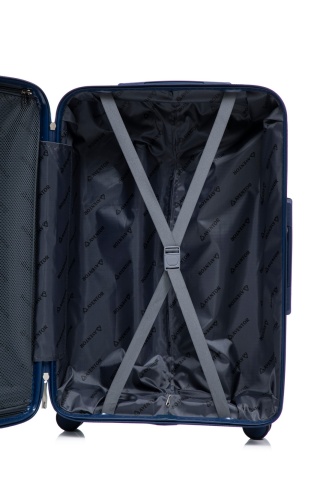 Troler mediu Aventor AV105, 65x44x25.5 cm, polipropilena, bagaj de cala, cifru TSA, bleumarin - Img 3