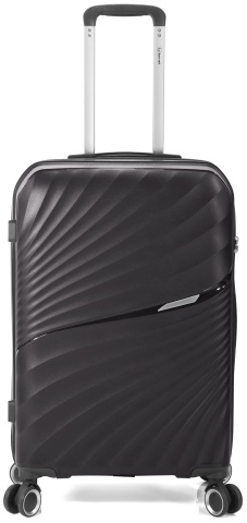 Troler mediu Benzi BZ 5755, polipropilena, cifru TSA, 4 roti duble, 66 cm, negru