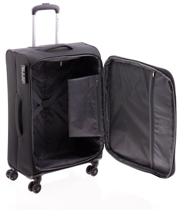 Troler Mediu, Extensibil, 4 Roti Duble, Nylon, Gladiator, Arctic, MG 3711 - 66 cm, Negru - Img 2