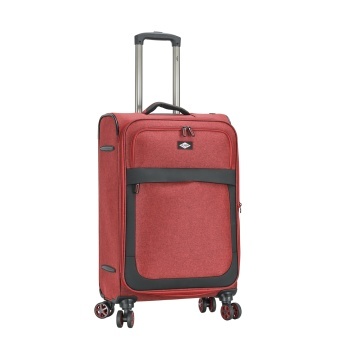 Troler Mediu Extensibil 66x41x24 cm Lee Cooper, Poliester, 4 Roti Duble, LC33503, Grena - Img 12