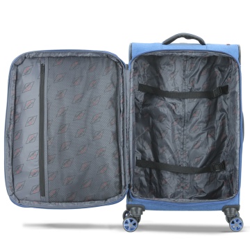 Troler Mediu Extensibil 66x41x24 cm Lee Cooper, Poliester, 4 Roti Duble, LC33503, Albastru - Img 2