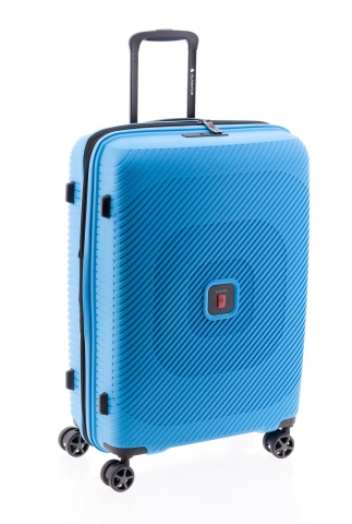 Troler Mediu Extensibil 67x47x25 cm Gladiator Vincent, Polipropilenă, Cifru TSA, Albastru - Img 9