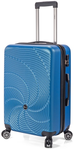 Troler Mediu Extensibil Benzi BZ 5688, ABS, 4 Roti Duble, 67 cm, Albastru - Img 3