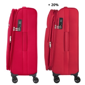 Troler mediu extensibil CarryOn Air, bagaj de cala, 66x42x27 cm, poliester, +20% capacitate, 2.8 kg, rosu - Img 6