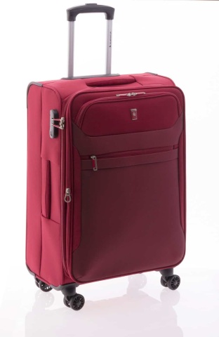 Troler Mediu Extensibil Gladiator 3D MG 2011, Poliester, 4 Roti Duble, 68 cm, Rosu