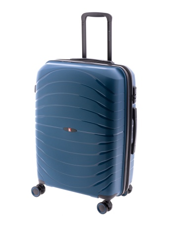 Troler Mediu Extensibil Gladiator Kick Off MG 3411, Polipropilena, 4 Roti Duble, 67 cm, Turcoaz
