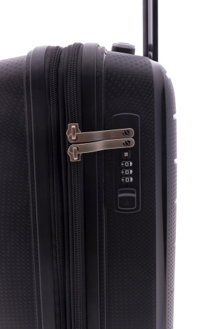 Troler Mediu Extensibil, Polipropilena, Cifru, Roti cu Suspensie, Gladiator Flow, MG 1711 - 68 cm, Negru - Img 9