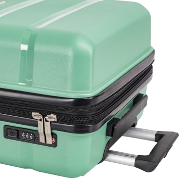 Troler Mediu Extensibil Polipropilena, Madisson, SW43603, 4 Roti Duble, Cifru TSA, 63 cm, Verde deschis - Img 4