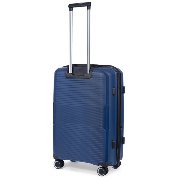 Troler mediu extensibil TravelZ Swinger, polipropilena, cifru TSA, 4 roti duble, 67 cm, albastru - Img 4