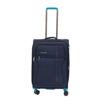 Troler mediu Lamonza Ultralight, 69x42x26 cm, 3.22 kg, expandabil 30%, Albastru inchis / Turcoaz - Img 9