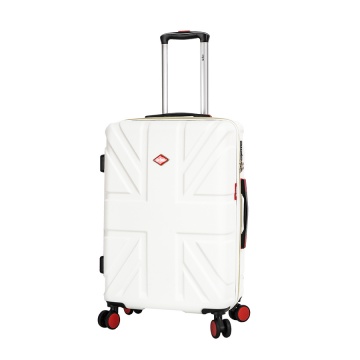 Troler Mediu Lee Cooper London, ABS, 4 Roti Duble, Cifru, 66.5 cm, Alb/Milky