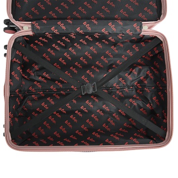 Troler Mediu Lee Cooper London, ABS, 4 Roti Duble, Cifru, 66.5 cm, Rose - Img 5