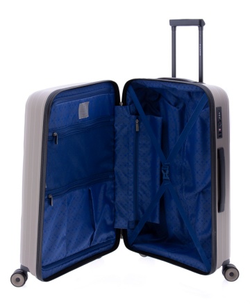 Troler Mediu Polipropilena 4 Roti Duble Cifru TSA Gladiator Ocean MG 4211 - 67 cm Bej - Img 3