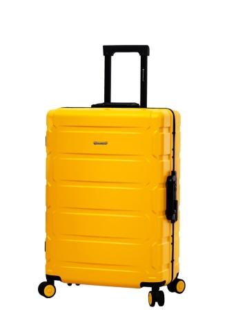 Troler mediu Snowball SW20503, policarbonat, inchidere cu clapeta, cifru TSA, 67 cm, galben, RESIGILAT