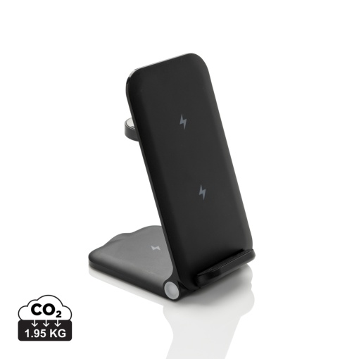 Suport de încărcare wireless 3-în-1 15W din plastic reciclat RCS