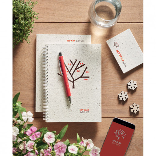 Notebook A5 din hârtie cu semințe