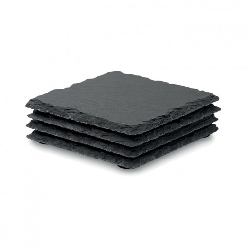 Set de 4 suport pahare ardezie