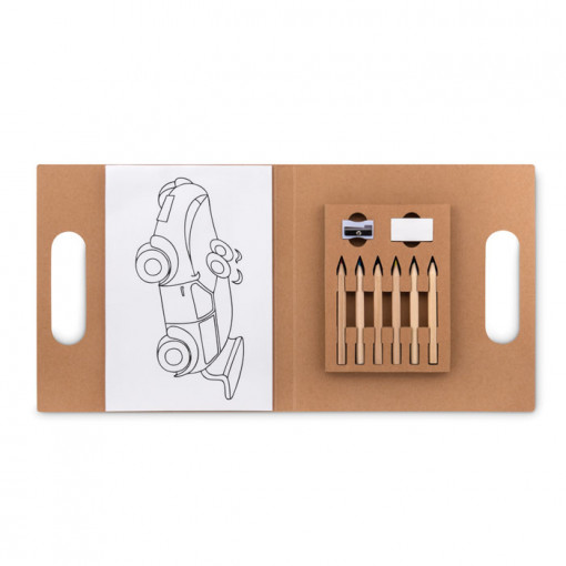 Set pentru colorat cu 6 creioane