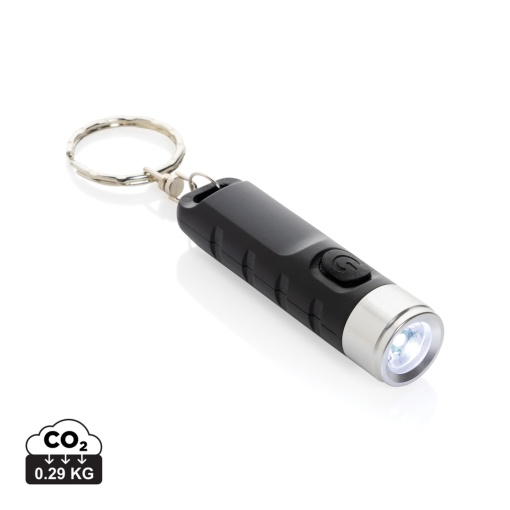 Lanternă cu breloc reîncărcabilă prin USB Globix RCS din plastic reciclat