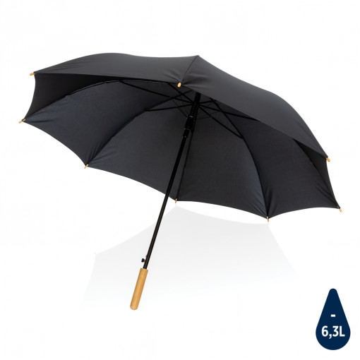 Umbrelă de bambus Impact AWARE™ RPET 190T de 27 inchi