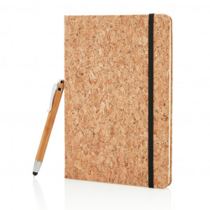 Caiet A5 cu stilou din bambus, inclusiv stylus