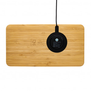 Incarcator wireless cu organizator de birou FSC® Bambus - Img 5