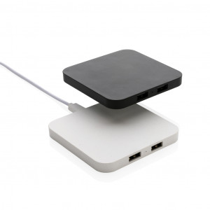 Încărcător wireless RCS din plastic reciclat de 10 W cu porturi USB - Img 6