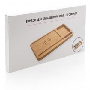 Organizator de birou Bamboo Incarcator wireless 5W - Img 10