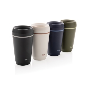 Pahar reutilizabil Topl din plastic reciclat, cu capac patentat 360°, 354 ml - Img 7