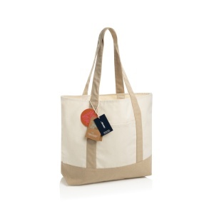 Sacosă tote SHOP LOCAL AWARE™ din bumbac reciclat 350 GSM