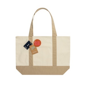 Sacosă tote SHOP LOCAL AWARE™ din bumbac reciclat 350 GSM - Img 3