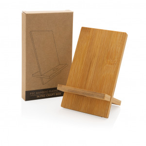 Suport pentru telefon din bambus FSC® în cutie kraft FSC® - Img 9