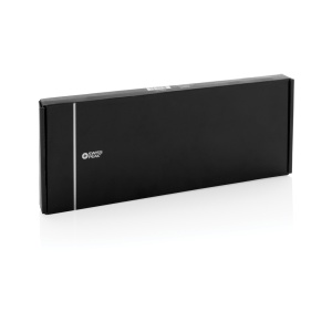 Tavă de birou Swiss Peak 3-în-1 cu încărcător wireless, realizată din PU reciclat RCS. - Img 13