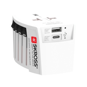 Adaptor SKROSS World Travel MUV cu USB A și C - Img 1