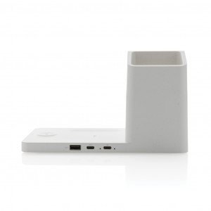 Încărcător rapid wireless 3-în-1 de 15W din Ontario și bambus - Img 6
