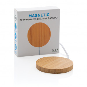Încărcător wireless magnetic 10W din bambus - Img 10
