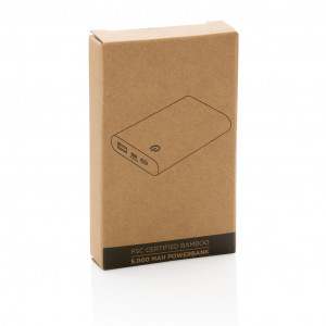 Powerbank de 5.000 mAh din bambus certificat FSC® - Img 12