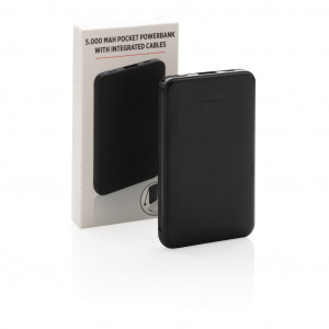 Powerbank de buzunar de 5.000 mAh cu cabluri integrate - Img 11