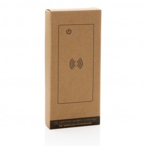 Powerbank wireless din bambus certificat FSC® de 8.000 mAh 5W - Img 12