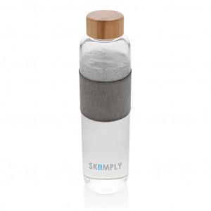 Sticla de impact din sticla borosilicata cu capac din bambus - Img 9