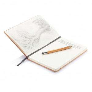 Caiet A5 cu stilou din bambus, inclusiv stylus - Img 4