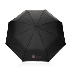 Mini umbrelă cu deschidere automată Kaycey AWARE™ RPET 21" din lemn de salcâm - Img 7