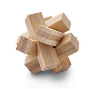 Puzzle din bambus brainteaser în formă de stea