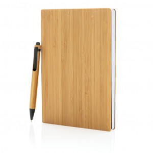 Set caiet și pix A5 Bamboo